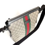 Gucci GG Supreme Messenger Bag with Web Stripe